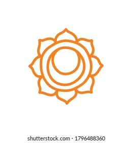 chakra svadhisthana doodle icon, vector illustration