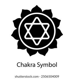 Chakra symbol icon in glyph style