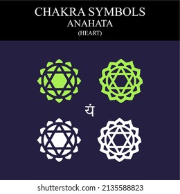 Chakra symbols, Different styles, modern simple geometric icons and traditional sanskrit signs. Vector illustration.
