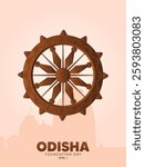 Chakra vector Odisha Foundation Day April 1 poster