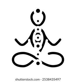 chakras ayurveda glyph icon vector. chakras ayurveda sign. isolated symbol illustration