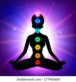 Chakras. Vector illustration.