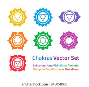 Chakras. Vector set.