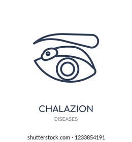 Chalazion icon. Chalazion linear symbol design from Diseases collection. Simple outline element vector illustration on white background