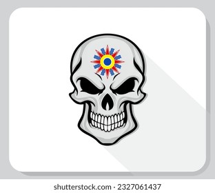 Icono del orgullo de la bandera de cráneo de Chaldea
