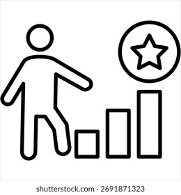 Vector de ilustración de icono de contorno de desafío