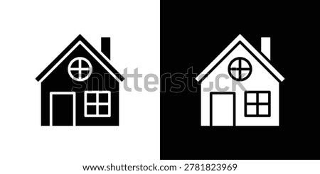Chalet icon collection. Vector icon design template