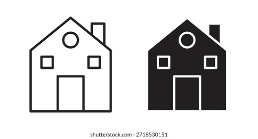 Concepto de icono de chalet para infografía, Sitio web o App.