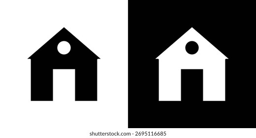 Chalet icon concept. silhouette icon.