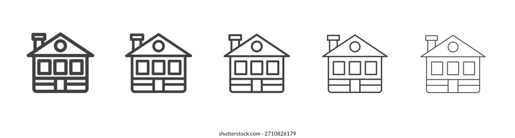 Chalet Icon Design, Logo, App, UI. Vektorgrafik, EPS