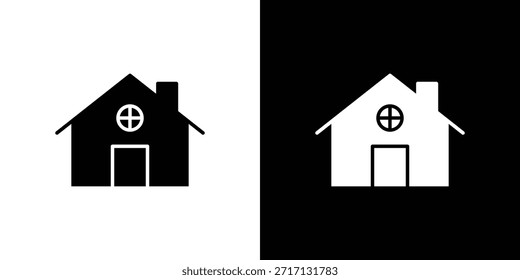 Icono del chalet, icono del estilo del glifo para el Sitio web o el App móvil
