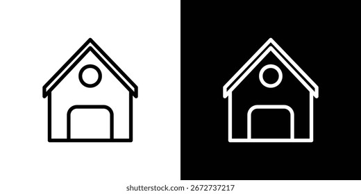 Skihütte Symbol Grafikelement Illustration Template Design
