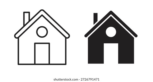 Conjunto de iconos de chalet. paquete de elementos de Web de logotipo mínimo.