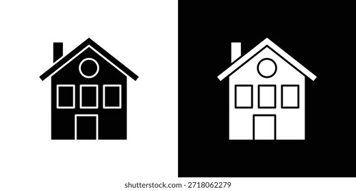 Icono de chalet. Pictograma simple de alta calidad. Estilo sólido moderno