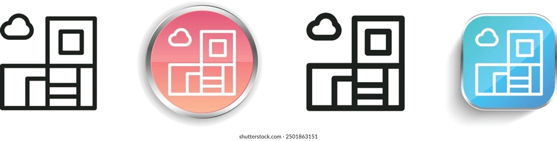 Chalet icon. Thin Linear, Regular and Button Style Design Isolated On White Background