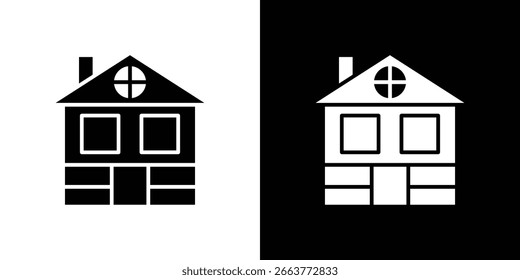 Skihütte Symbol Vektorgrafik - Sammlung von qualitativ hochwertigen schwarzen Stil Vektorsymbole