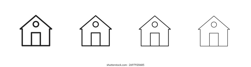 Ilustración vectorial de icono de chalet. Vector editable EPS 10.