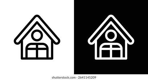 Chalet icon vector simple element illustration editable