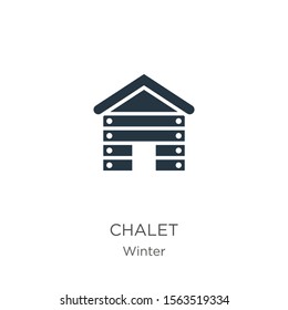 Chalet icon vector. Trendy flat chalet icon from winter collection isolated on white background. Vector illustration can be used for web and mobile graphic design, logo, eps10