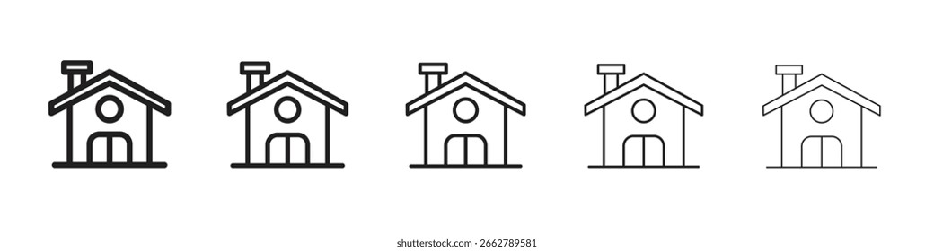 Ícone de chalé para o design do seu site, logotipo, aplicativo, UI.