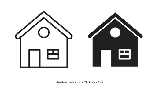 Chalet icons in simple