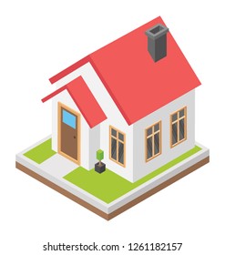 chalet isometric icon