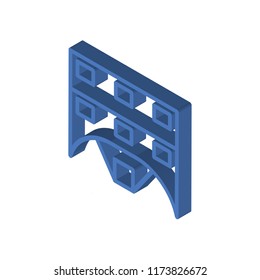 Chalet isometric left top view 3D icon