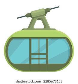 Chalet ski lift icon cartoon vector. Winter snow. Slope resort