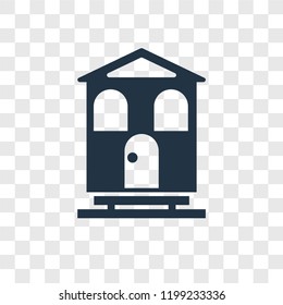 Chalet vector icon isolated on transparent background, Chalet transparency logo concept