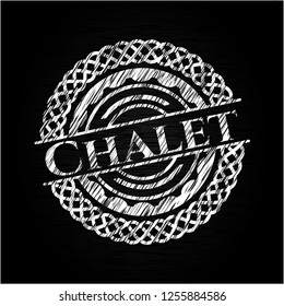 Chalet written with chalkboard texture