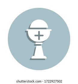 Chalice badge icon. Simple glyph, flat vector of world religiosity icons for ui and ux, website or mobile application