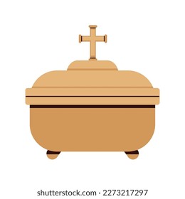 chalice with cross icon isolated