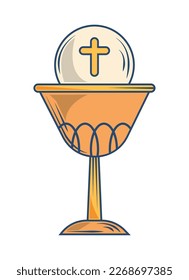 chalice first communion icon isolated