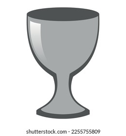 chalice, greyscale vector illustration of a cup, isolated on white background