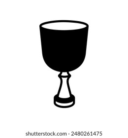 Chalice of Healing Glyph Icon, Vector illustration