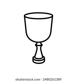 Chalice of Healing Outline Icon, Vector illustration