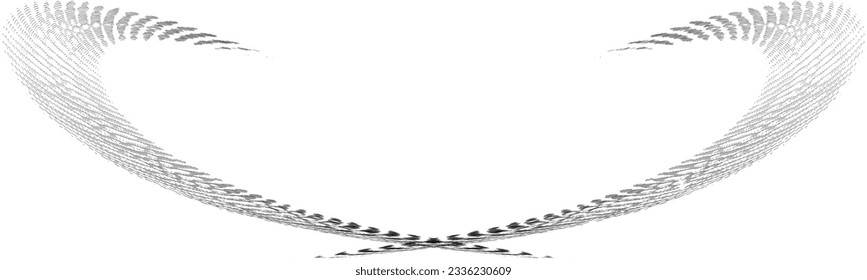 Chalice or heart -shaped solemn framing of halftone winding strokes. For wedding, awarding ceremonies, honoring. Vector.