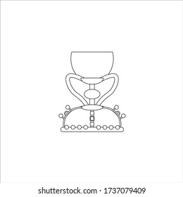 chalice of the holy grail of valencia, relic of christianity, illustration for web and mobile design.