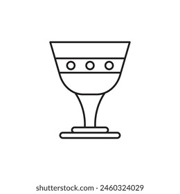 Chalice icon design, isolated on white background, vector illustration