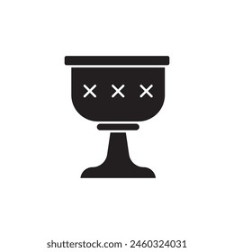 Chalice icon design, isolated on white background, vector illustration