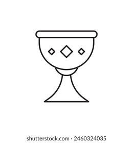 Chalice icon design, isolated on white background, vector illustration