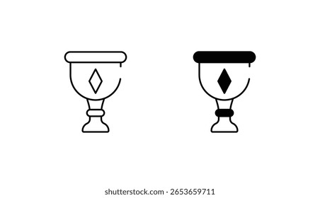 Diseño de icono de cáliz con fondo blanco