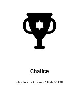 Chalice icon vector isolated on white background, logo concept of Chalice sign on transparent background, filled black symbol