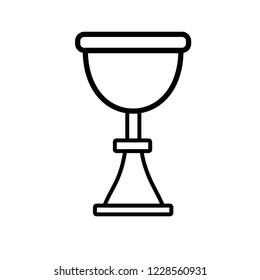 Chalice outline icon. linear style sign for mobile concept and web design. Cup simple line vector icon. Symbol, logo illustration.