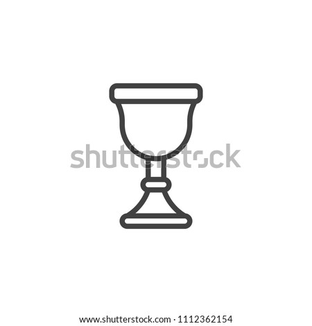 Chalice outline icon. linear style sign for mobile concept and web design. Cup simple line vector icon. Symbol, logo illustration. Pixel perfect vector graphics