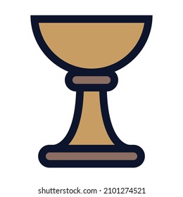 Chalice. Simple Vector Color Icon.