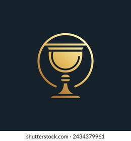 Chalice Vector Illustration, Minimalist Logo