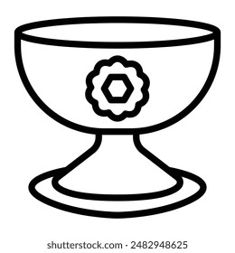 Chalice Vector Line Icon Design