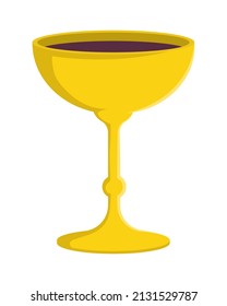 chalice with wine icon isolated