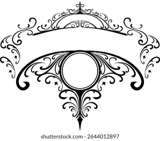 design chaligrapy ruban ornemental classique